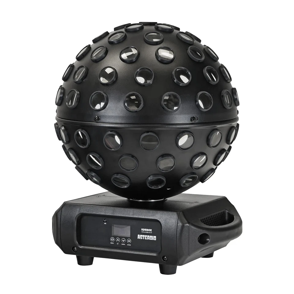 2 x Equinox Asteroid 5 x 40w RGBW LED Mirror Ball Effect Light with DMX Cable - Image 3 of 4