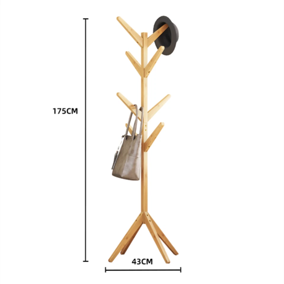Kleiderständer Garderobenständer Jackenständer Standgarderobe Garderobe Holz - Bild 3 von 4