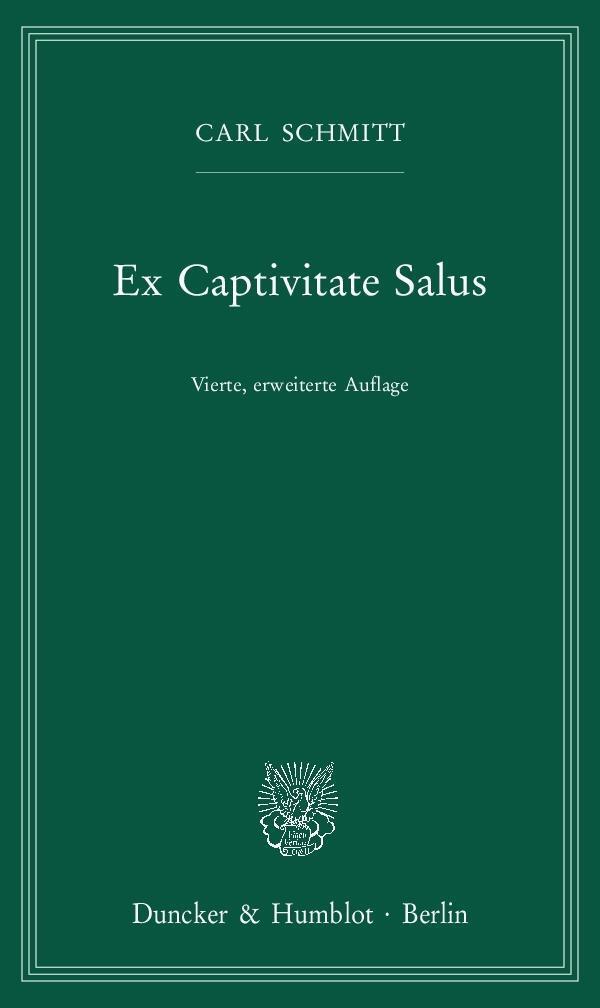 Thumbnail - Ex Captivitate Salus. | Buch | 9783428148097