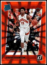 David Johnson #243 2021-22 Donruss Holo Orange Laser Rated Rooki Raptors A0116A
