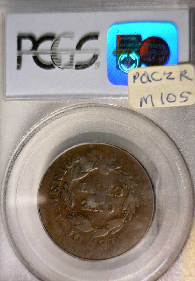 1835 ERROR PCGS G6 Off Center LARGE CENT Coin NICE EARLY O/C FREE SHIP - Image 2 of 4