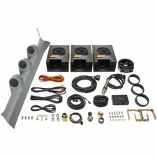 GlowShift Boost, Oil PSI, Wideband Air Fuel Gauges + Pod for 08-15 Lancer EVO X