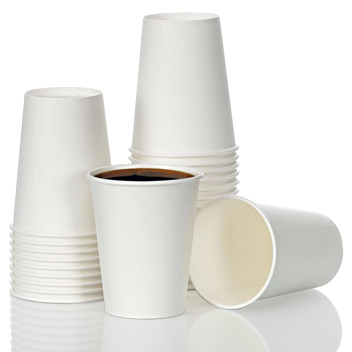 84 Pack 12 Oz Coffee Cups Disposable Paper Cups Hot Cold
