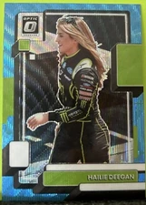 2023 Donruss #30 Hailie Deegan Optic Blue Wave Prizm DGR-Crosley NASCAR