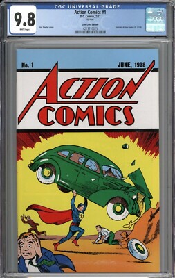 Superman Action Comics 1 Loot Crate June 1938 CGC 9.8 reprint FULL 68 PAGES COA
