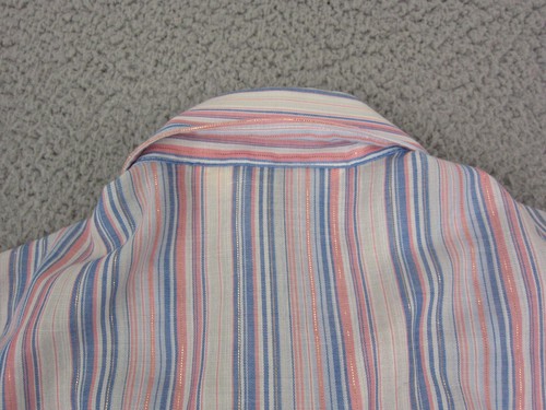 True Vintage Sears Shirt Womens Size 10 Blue Pink Ladies Disco Leisure 70s - Picture 12 of 13