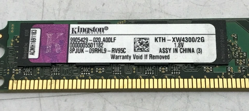 LOT 8PC Assorted Kingston 2GB DDR2 PC2 Non-ECC LP Low Profile Desktop Memory  - Image 2 of 4