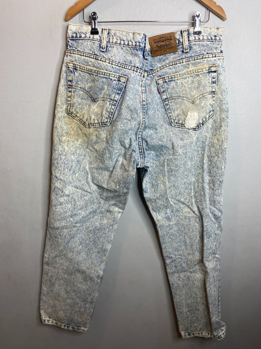 Vintage 90's Levis 540 Acid Wash Men's Denim Jeans Pants Size 36 Blue