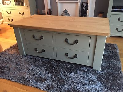 Rustikaler Couchtisch groß mit 4 Schubladen (jede Größe anfertigen)