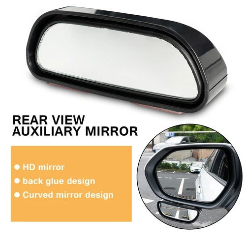 360 Stick on Rear View Auxiliary Blind Spot Mirror Wide Angle Car Parking Side