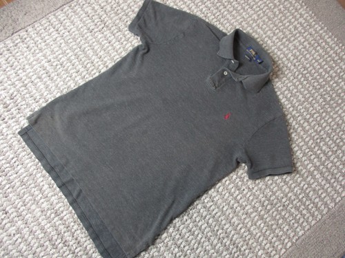 Ralph Lauren Polo Mens Medium Gray Lightweight Preppy Designer Pony Casual Soft - 第 6/17 張圖片