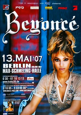 BEYONCE  2007 BERLIN - orig. Concert Poster - Konzert Plakat - DIN A1 - YY