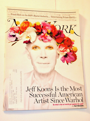 New York Magazine, May 13 2013. Jeff Koons Prince Harry Obama Racial Audacity