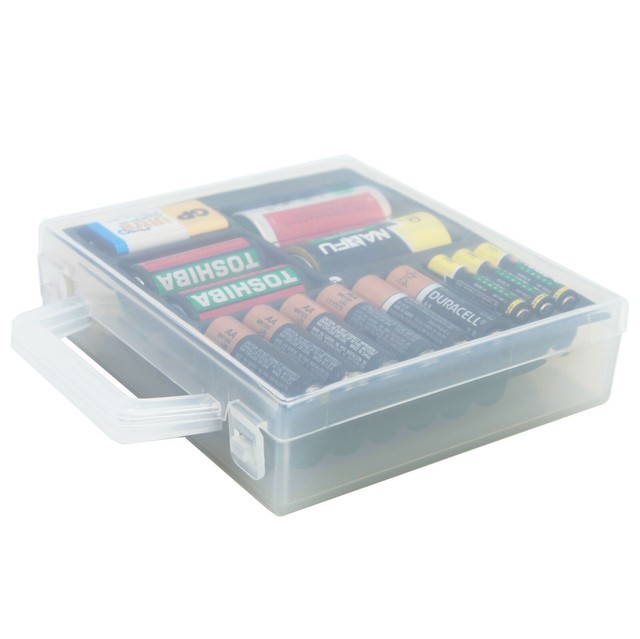 Battery Organizer Storage Case for AA AAA C D 9V Battery Container
