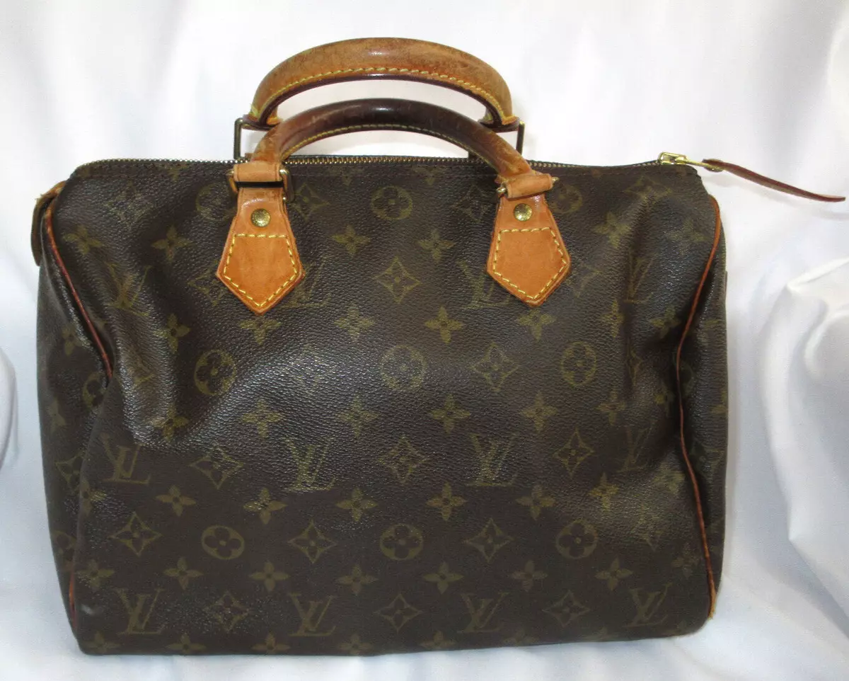 Louis Vuitton Speedy 30 Monogram Canvas & Vachetta Leather