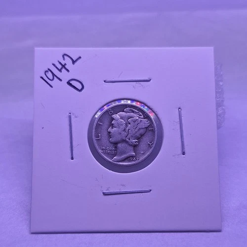 1942 Mercury Dime Silver 10C Circulated Denver Business Strike Uncertified