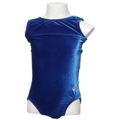 GK Elite, Gymnastikanzug, Größe: 120, Blau, Samt, Mädchen #PlB