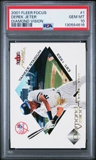 2001 FLEER FOCUS DIAMOND VISION #1 DEREK JETER PSA 10
