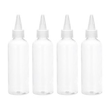 4 Pack 105ml/3.6oz Dispensing Bottles Plastic Measurement Squeeze Bottle