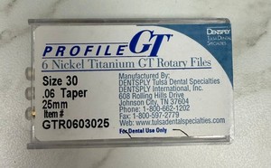 Dentsply ProFile GT Rotary Files Size 30 .06 Taper 25mm NiTi - Partial Pack (3)