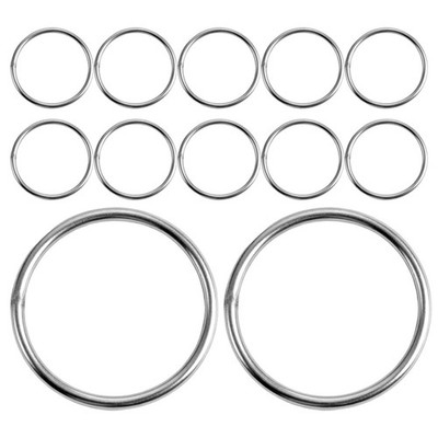  12 Pcs Stainless Steel Welded Ring Hoop for Crafts Metal Pieces Beading