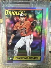 2025 Topps Update Tomoyuki Sugano #U90-18 Rainbow Foil Miscut Back Centered RC