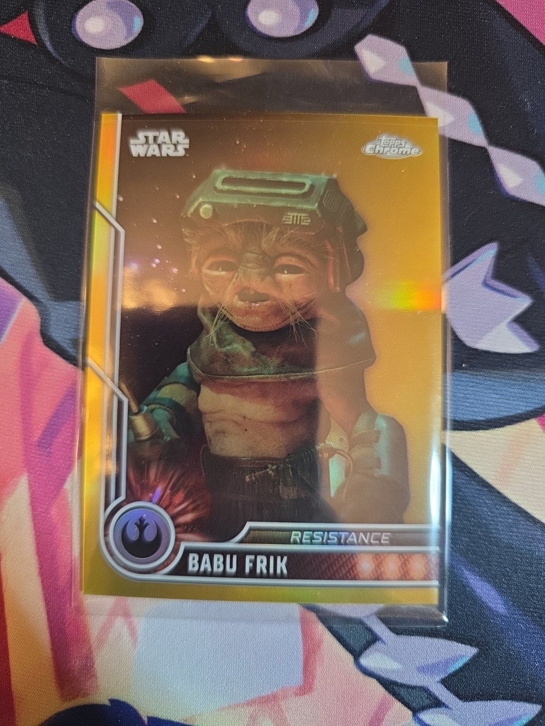 2023 Star Wars Chrome BABU FRIK Gold Refractor /50 #74 Resistance
