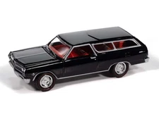 1965 Chevy 2-Door Wagon (Black) 1:64 Scale Model - Johnny Lightning JLCT017