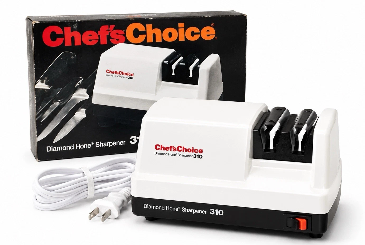 Williams Sonoma 2-Stage Electric Knife Sharpener White Countertop