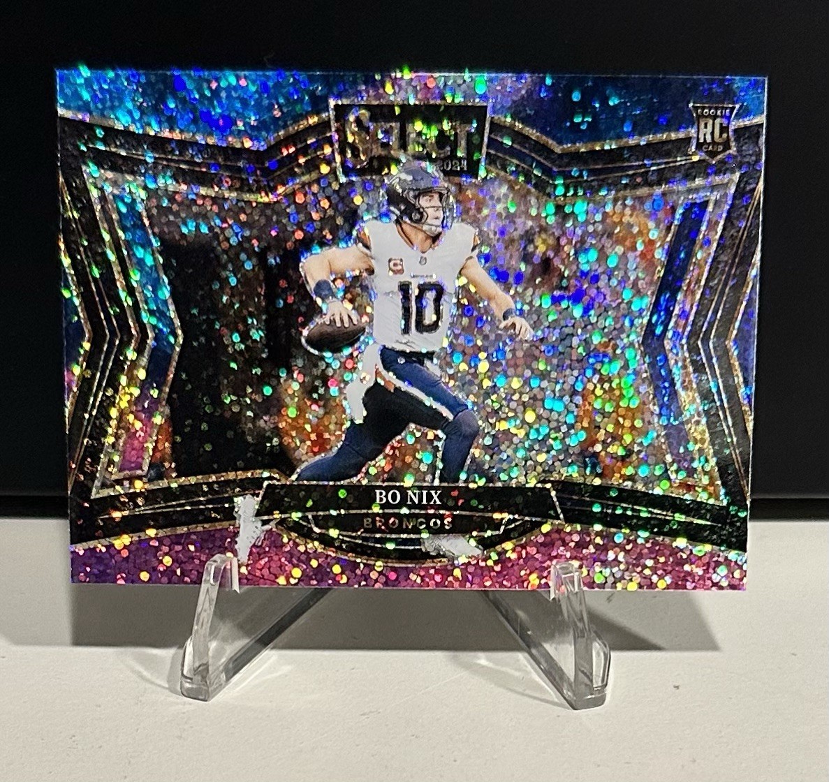 2024 Panini Select Bo Nix Cosmic Field Level #472 Rookie SSP 🔥 Broncos