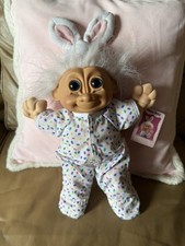 RUSS Troll Kidz Doll Easter Bunny Pink Hair Jelly Beans Costume 12  WITH TAG 