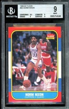 Norm Nixon Card 1986-87 Fleer #80 BGS 9