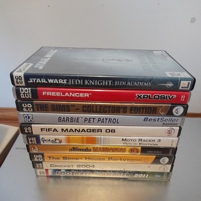 PC CD Rom Spielepaket / Restposten, Freelancer Fifa Manager Moto Racer Starwars +++