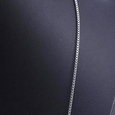 30  , 1mm, vintage Sterling silver handmade necklace, 925 box chain