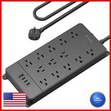 Trond Surge Protector Power Strip 4000 Joules Etl Listed 13 Widely-Spaced