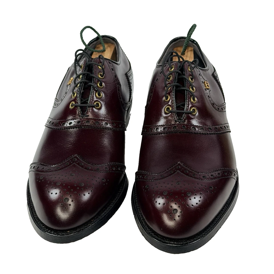 Zapatos de golf clásicos FootJoy de colección para hombre borgoña brogue punta de escudo estilo 51425 talla 9D Foto 4 de 4
