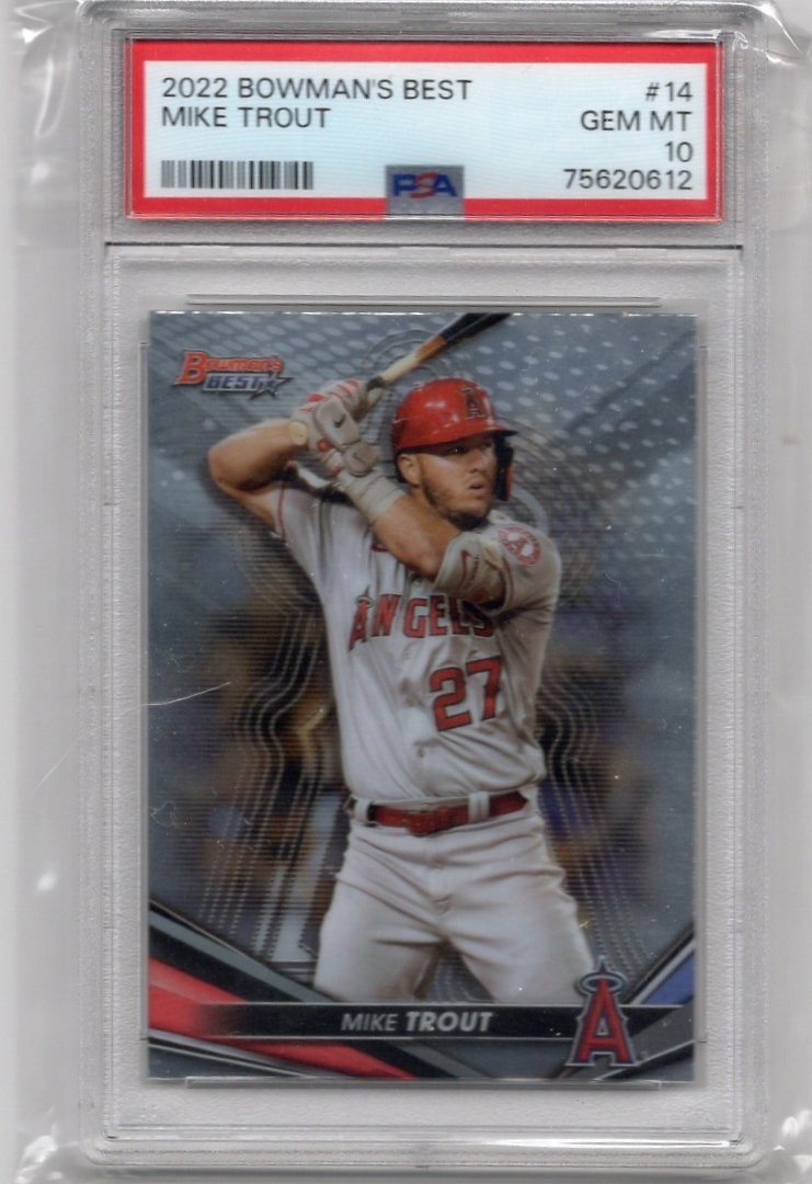Mike Trout 2022 Bowman's Best # 14 *PSA 10 GEM MT* Los Angeles Angels