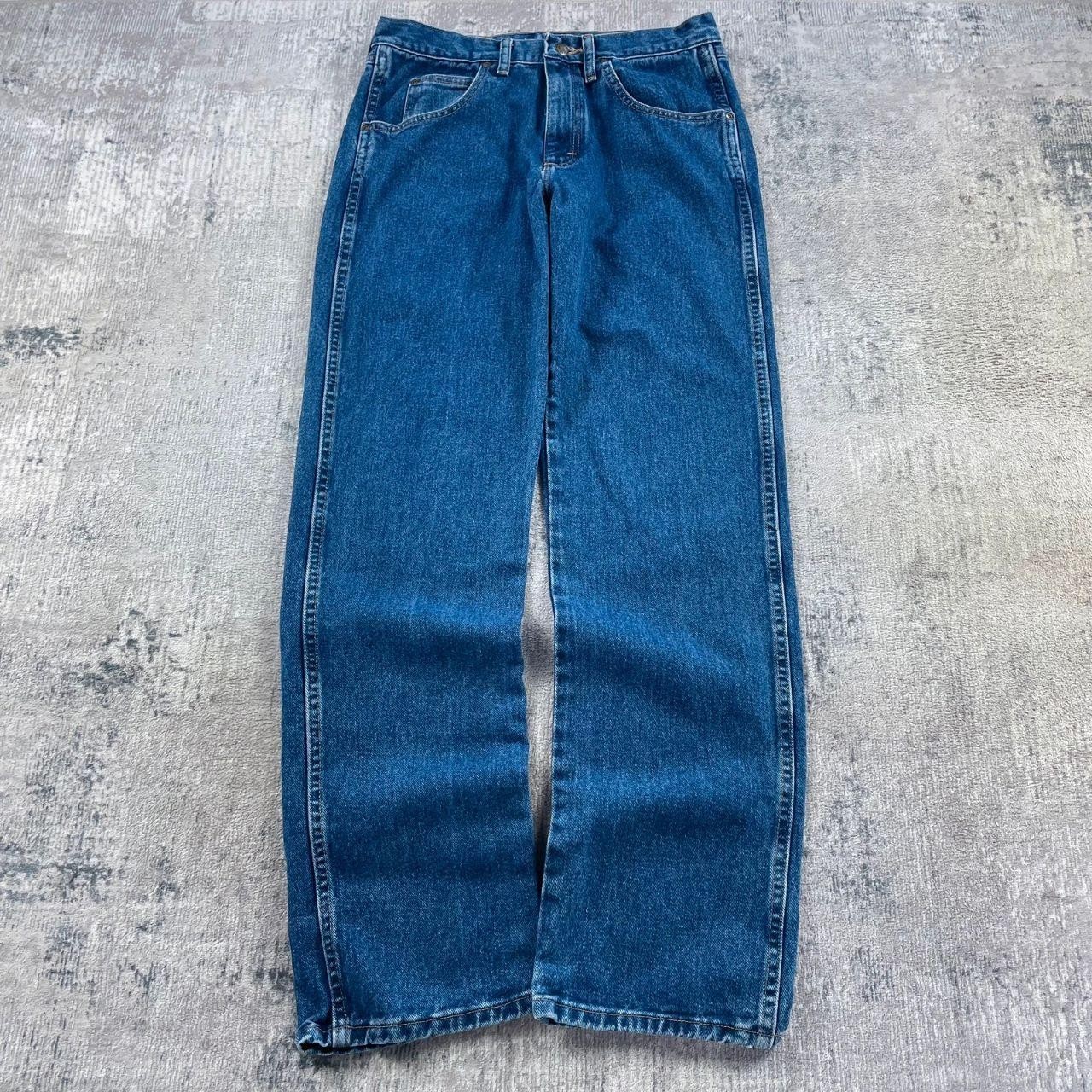 WRANGLER Jeans Mens W32 L34 Navy Blue Y2K Relaxed Straight Western Denim