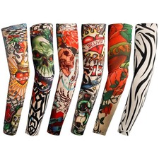 Temporary Tattoo Sleeves for Men Women UV Cooling Arm Covers 6 Pack