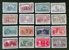 US SC# 230-45 1893 Columbian Exposition Stamp Replica Set