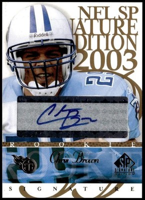 2003 SP Signature Edition #CB Chris Brown Autographs Blue Ink Rookie E1