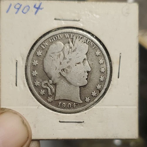 New Listing1904 Barber Half Dollar Silver Circulated Business Strike 50C US Coin