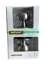 Defiant Hartford Hall Closet Door Knob Satin Nickel Finish 1008 870 504
