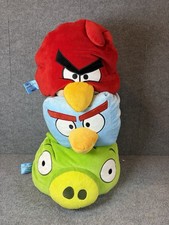 Angry Birds Lot Of 3 Large Pillow Bean Bag Plush Stuffed Animal Toy