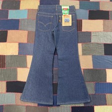 VTG 70's Levi's Orange Tab's Big Bell Dark Denim DeadStock Jeans Size 28x28