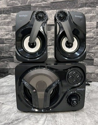 Smalody PC & Bluetooth Lautsprecher mit Subwoofer & UKW Radio funktionsfähig USB
