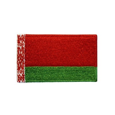 Country Of Belarus Flag Embroidered Iron On Patch - Belarusian 161-B
