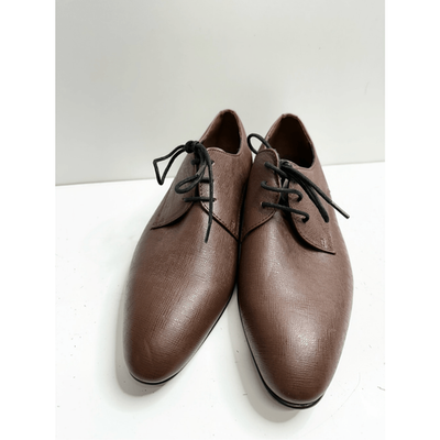 BP Derby Shoes Mens Size 9.5 Brown Textured Leather Plain  display picture 2