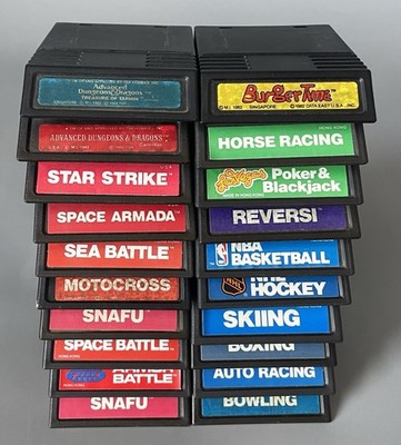 Lot of 20 Mattel Intellivision Game Cartridges   Tested/Working