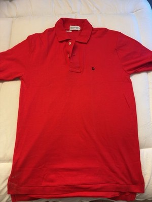 Dior Homme Mens Red Bee Embroidery Cotton Pique Polo Shirt 463J800B0373 Size M